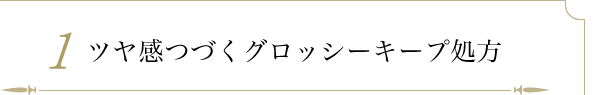 1 ツヤ感つづくグロッシーキープ処方