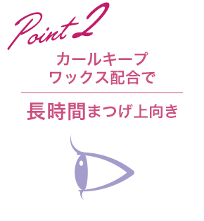 Point2 カールキープワックス配合で長時間まつげ上向き